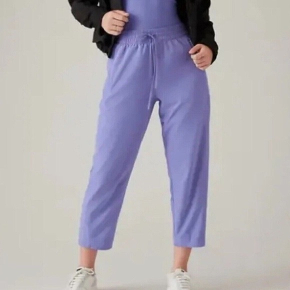 Athleta Arrival Straight Leg Ankle Pants Adonis Purple Blue - Picture 1 of 13